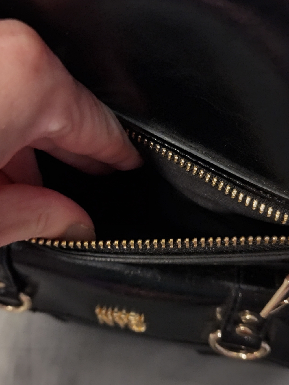 NWT! Black Embossed Patent Mini Backpack - Picture 9 of 13